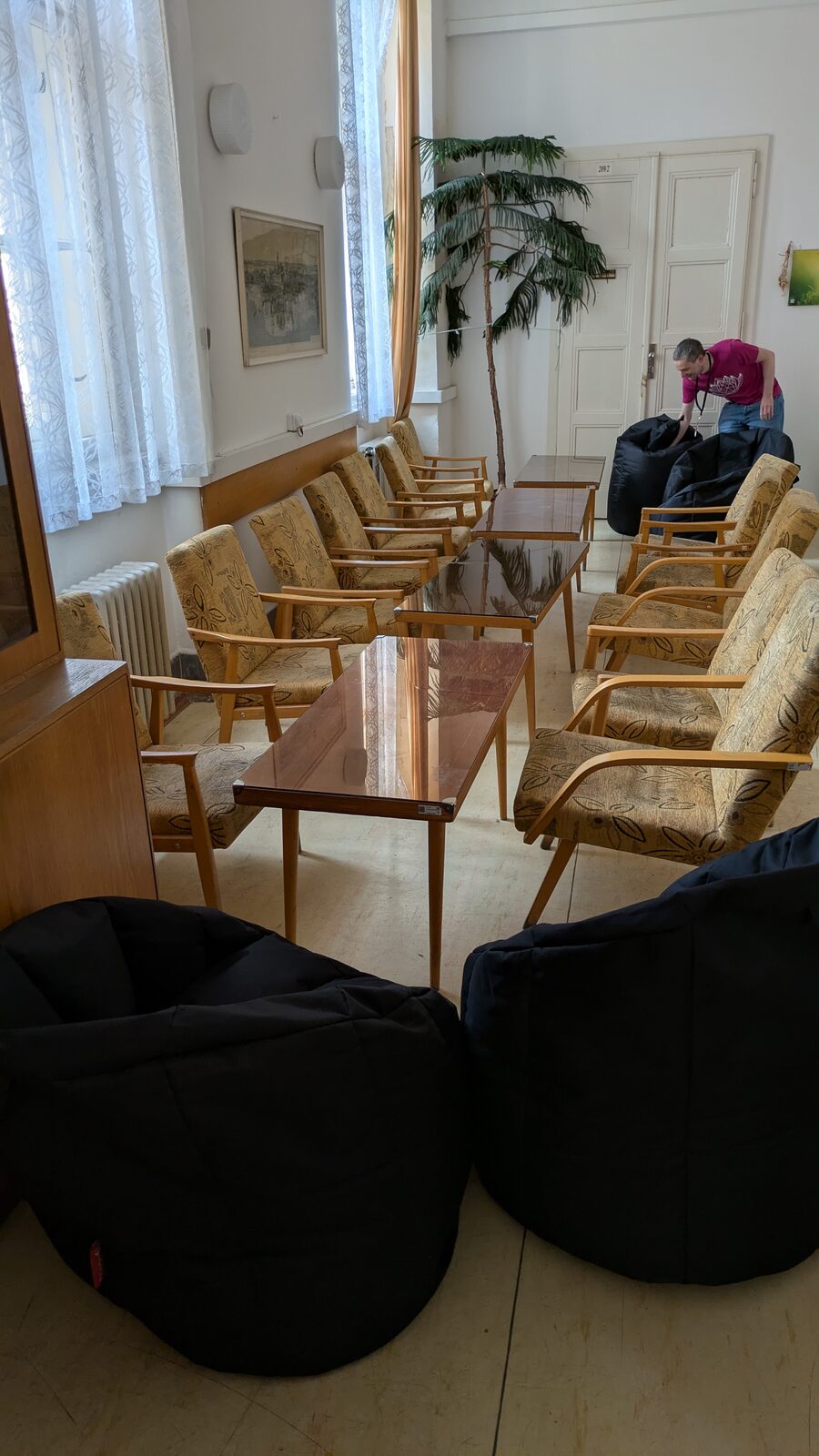 A room full of chairs set up at EAGx Prague 2025